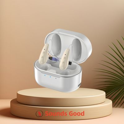 RIC OTC Thuốc trợ thính 4 chương trình 40dB Tăng cường thính giác tái sạc kỹ thuật số âm thanh rõ ràng