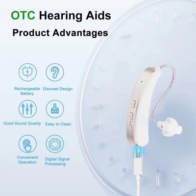 Máy nghe kỹ thuật số BTE RIC Golden đơn trợ thính với giảm tiếng ồn