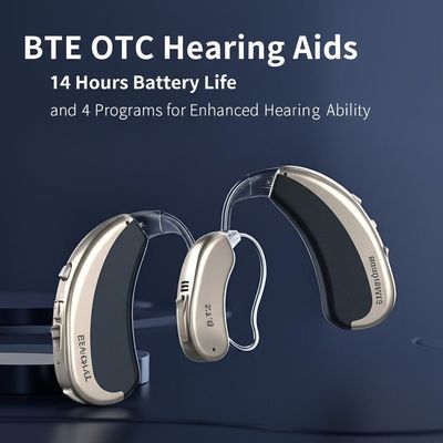 Máy trợ thính BTE OTC 14 giờ thời lượng pin và 4 chương trình để tăng cường khả năng nghe